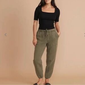Marine Layer Emmy Utility Pant in Dusty Olive - Small
